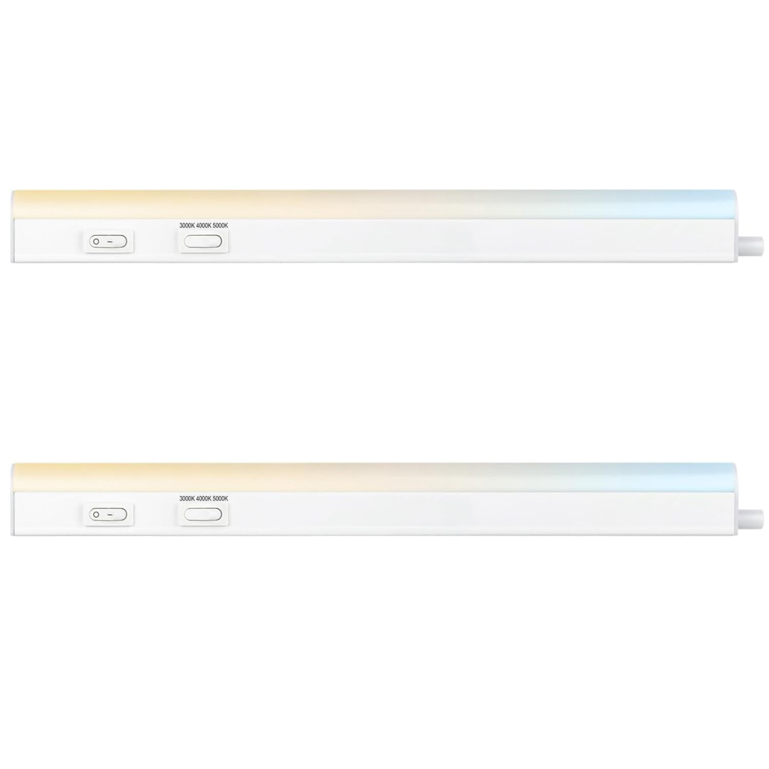 Diodesy- Pack of 2 LFX/UC/12?/5W/SCT LED Under Cabinet Lighting, Hardwired Installation, 5W, 3CCT Color Selectable 3000/4000K/5000K, 12? Linkable Tube for Counter Top Shelf, Pantry, Closet, ETL listed
