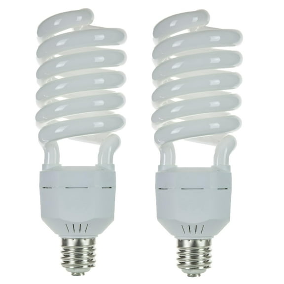 Diodesy- Pack of 2 SL105/30K/277V CFL Spiral Bulb, T5 Compact Fluorescent Spring Light, 105 High Wattage, 3000K Soft White, E39 Mogul Base, For Lamps/Holiday Decoration/Display, 5000 Lumen, 277V,CRI80