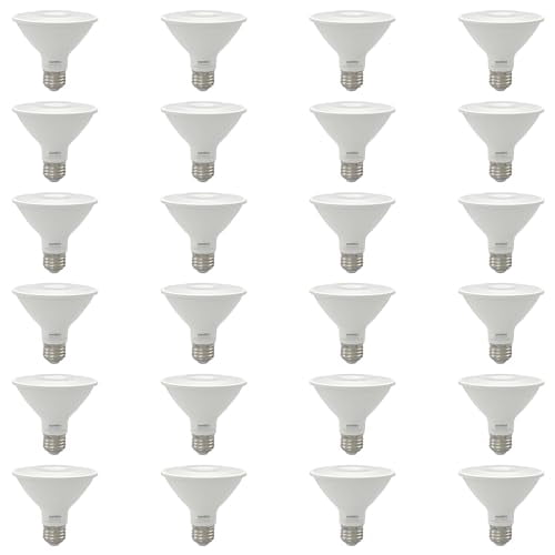 Diodesy- Pack of 24 PAR30/LED/9W/940/24PK PAR30 LED Short Neck Flood Light Bulb, 9W (75W Halogen EQ), 4000K Cool White, Dimmable, Long Lasting, High Brightness, E26 Reflector for Accent, Tracking, ETL