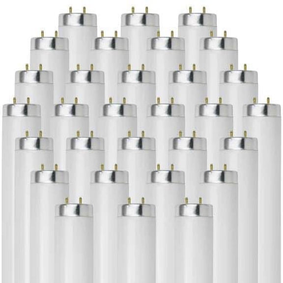 Diodesy- Pack of 30 F15T12/CW Fluorescent Bulbs, 4100K Cool White, Compatible for Philips GE F15T12/SP41, 15 Watt, 610 Lumen, Medium Bi-Pin G13 Base, 18 Inch Straight Fluorescent LED Lamp