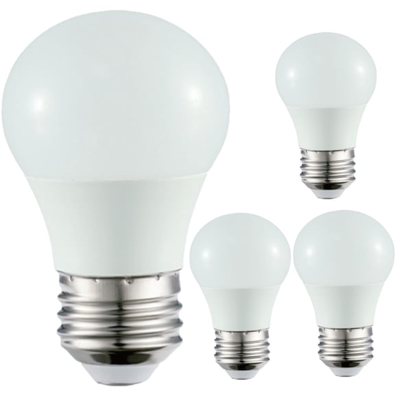 Diodesy- Pack of 4 A15/LED/6W/D/E/FR/27K LED Dimmable Bulb for Refrigerator/Freezers/Ceiling Fan, 2700K Warm White, 6W (40W Equiv.), 480 Lumens, Medium Base E26, Frosted Finish, UL Listed, Energy Star