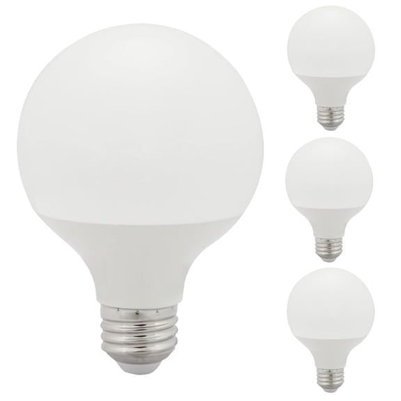 Diodesy- Pack of 4 G25/LED/6W/940 G25 Globe Light Bulb for Bathroom Mirror or Vanity, Round Frosted LED Dimmable Bulb, 4000K Cool White, 520LM, 6W (60W Equivalent), CRI90+, E26 Frosted Decorative Bulb