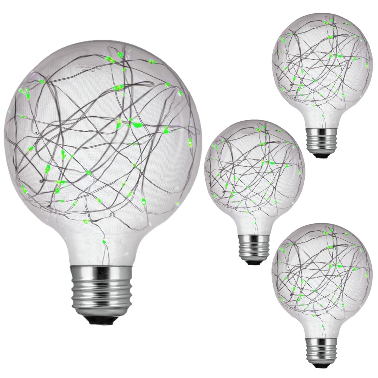 Diodesy- Pack of 4 G40/LED/DX/1.5W/G G40 LED Globe Fairy Light Bulb ...