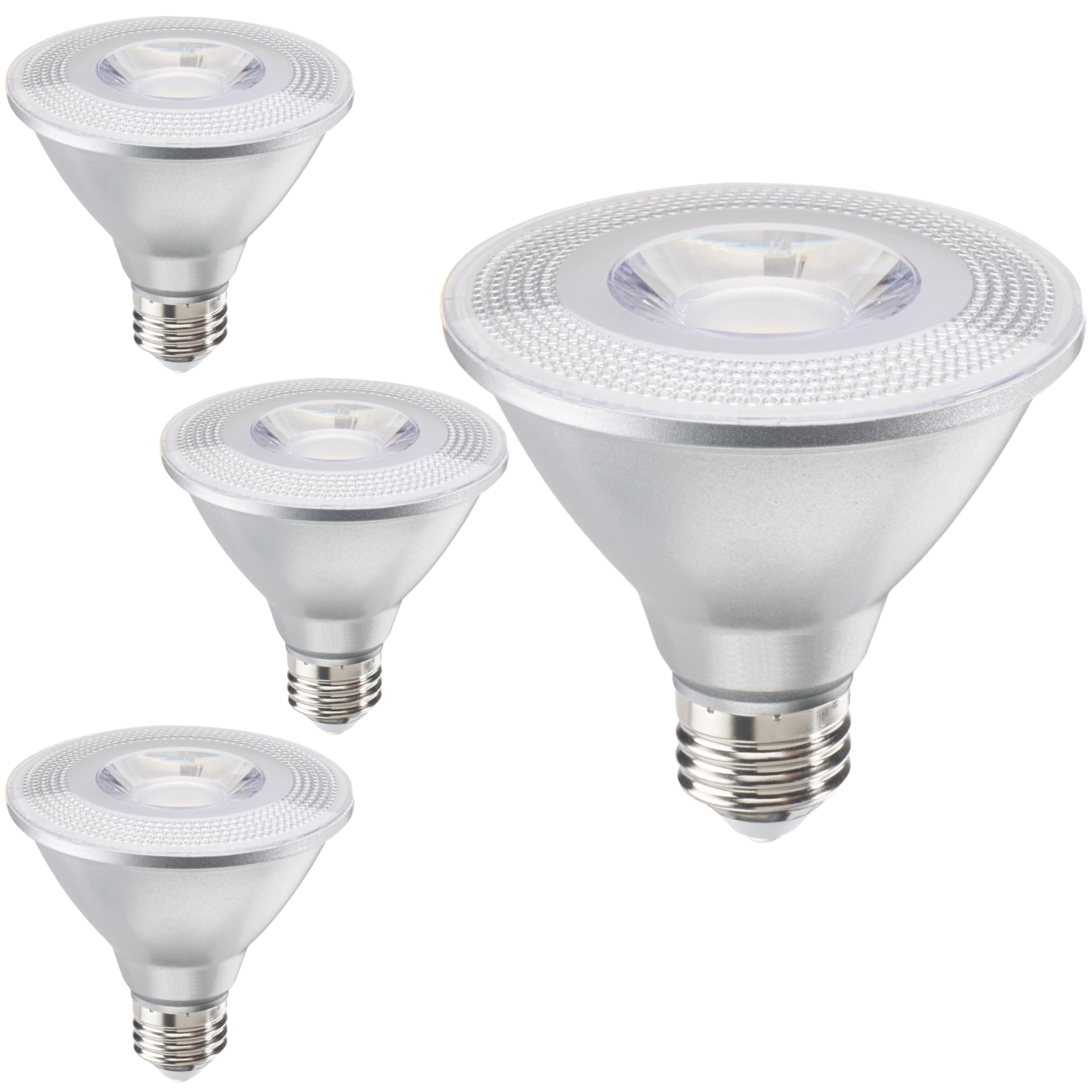 Diodesy- Pack of 4 LED10PAR30S/NF25/830/WD/2 PAR30 LED Short Neck Flood Wet Light Bulb, 10W (75W Incandescent Equiv.), 3000K Soft White, Dimmable, Long Lasting, E26 Security Light for Accent/Tracking