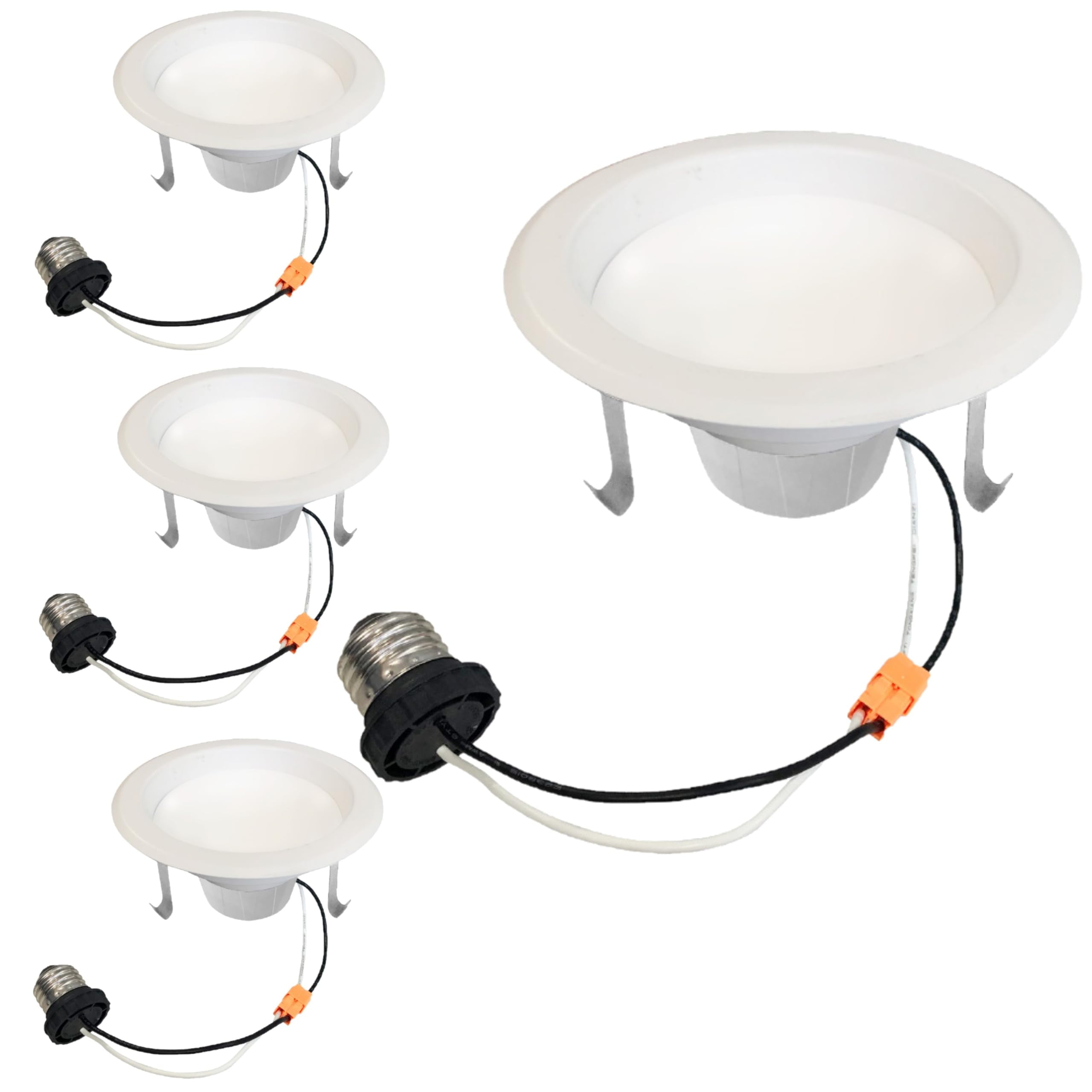 4-Inch White Aluminum Dimmable LED Retrofit Recessed Lighting Kit