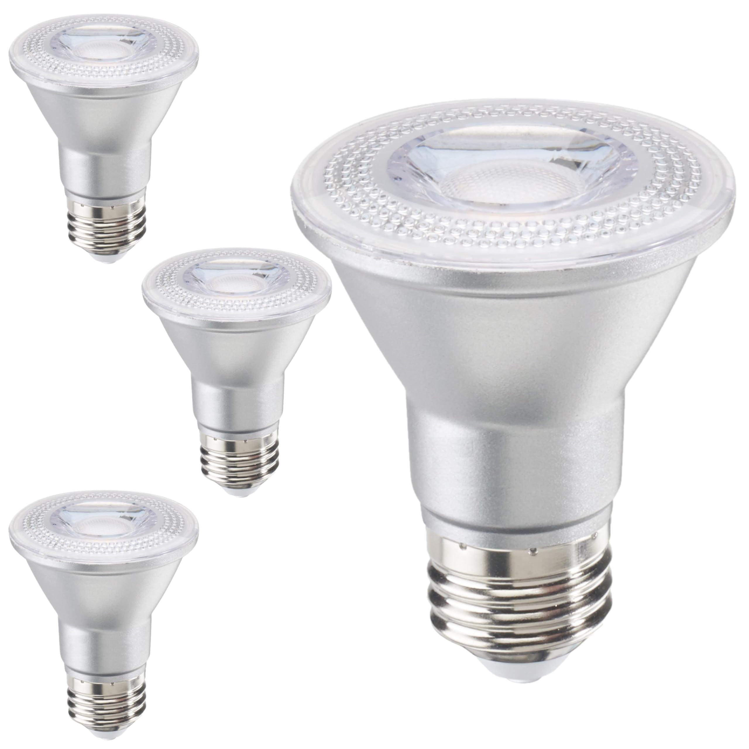 Diodesy- Pack of 4 LED6PAR20/NFL25/927/WD/2 PAR20 LED Flood Wet Light Bulb, 6.5W (50W Incandescent Equiv.), 2700K Warm White, Dimmable, Long Lasting, E26 Security Light for Accent/Tracking, UL Listed