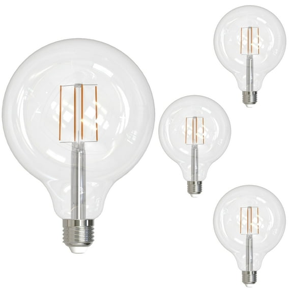 Diodesy- Pack of 4 LED8G40/30K/FIL/3 G40 Vanity Globe Light Bulbs, LED Filament for Bathroom/Mirror Living Area, CRI90, 3000K Soft White, Dimmable, 8.5W (100 Watts Equivalent), 800 Lumens, UL Listed