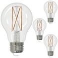 thumbnail image 1 of Diodesy- Pack of 4 LED9A19/30K/FIL/4 LED Filament Light Bulb, Compatible on All Dimmers, 9W (75 Watts Equivalent), E26 Classic Clear Glass, 3000K Soft White, Dimmable, CRI90, 1100 Lumens, UL Listed, 1 of 8
