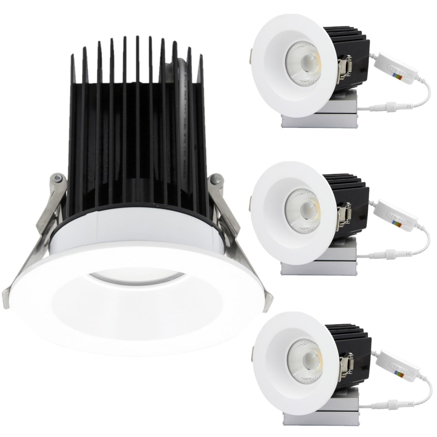 Diodesy- Pack of 4 LFX/DAD/4R/18W/90CRI/5SCT/WH 4 Inch LED Downlight ...