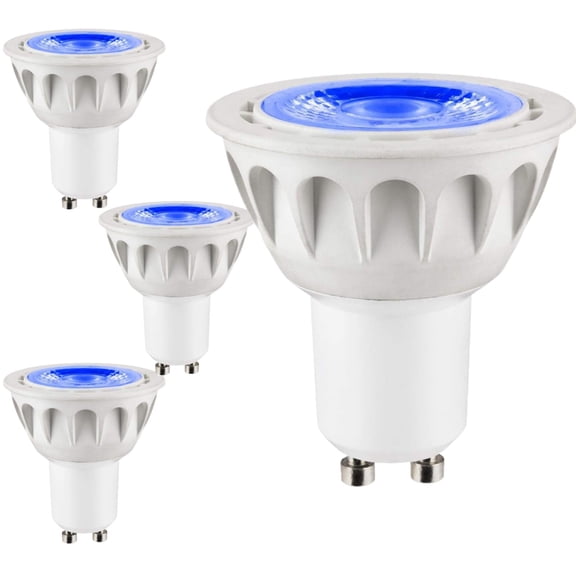 Diodesy- Pack of 4 PAR16/LED/3W/GU10/BLUE PAR16 Blue LED Dimmable Light Bulb, 3 Watt (25W Equivalent), GU10 Spotlight Bulb for Outdoor Landscape, Yard, Wall Washer Lamp, Track Lighting, 40? Beam Angle
