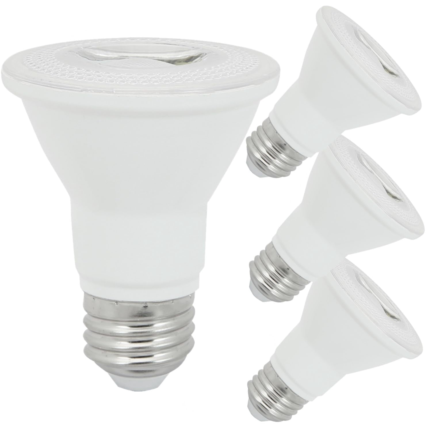 Diodesy- Pack of 4 PAR20/LED/8W/CRI90/40K PAR20 LED Long Neck Spotlight Bulbs, 8 Watt (50W Halogen EQ), 4000K Cool White, CRI90, E26 Dimmable Indoor Outdoor Home Residential Wide Area Flood Light, UL