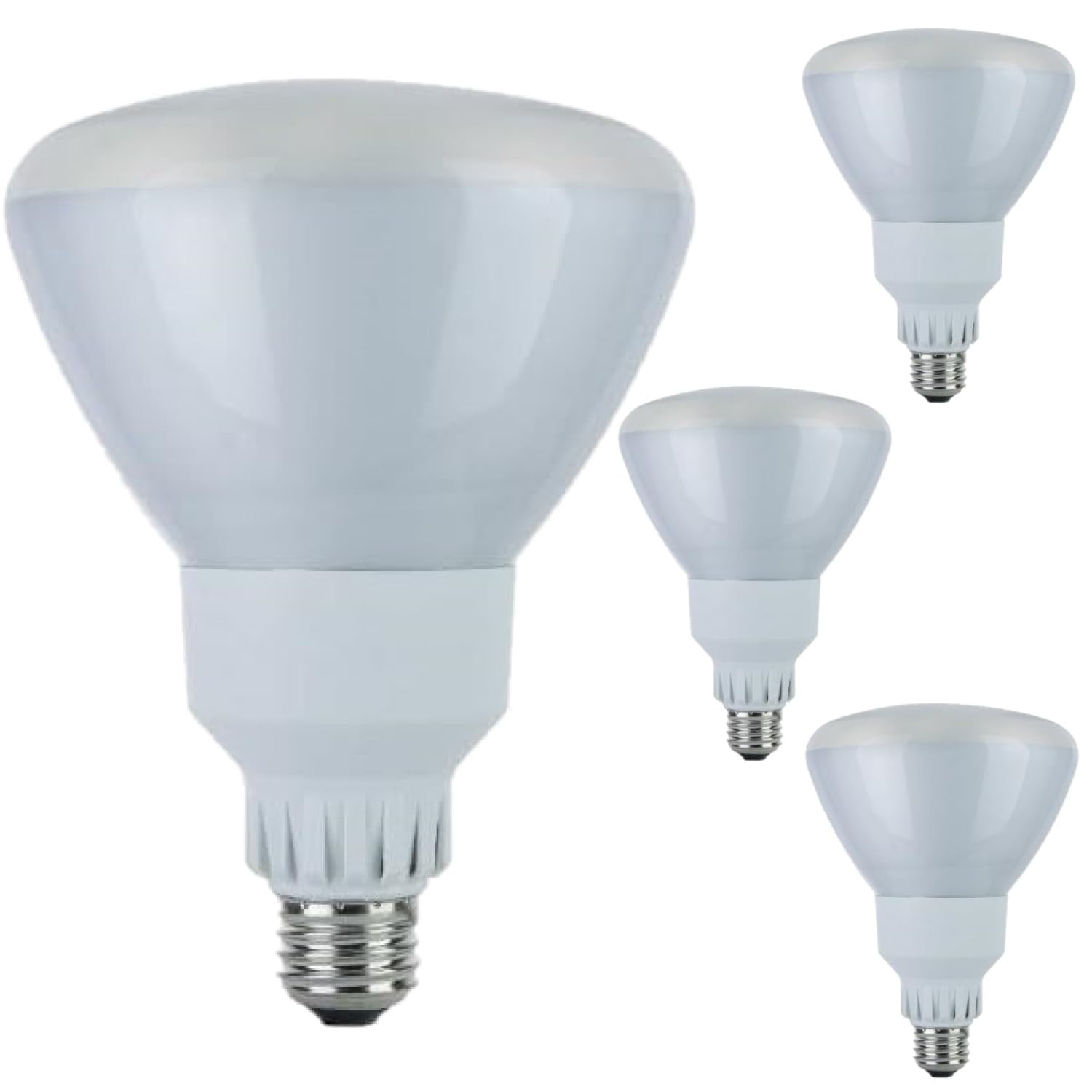 Diodesy- Pack of 4 SL20R40/30K CFL Reflector Bulb, R40 Compact Fluorescent  Bulb, 20 Watts (75W Equivalent), 800 Lumens, 3000K Soft White, E26 Medium  ..., image size:1500x1500