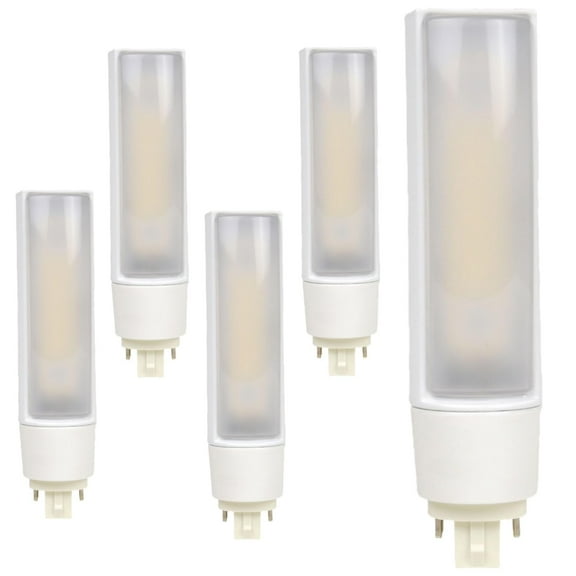 Diodesy- Pack of 5 PLT/G24q/LED/IS/16W/40K LED PL Horizontal CFL Light Bulb, Plug & Play Bulb, 4000K Cool White, 16 Watts (42W Equivalent), G24q Base, High Output 1850 Lumens, Ballast Dependent