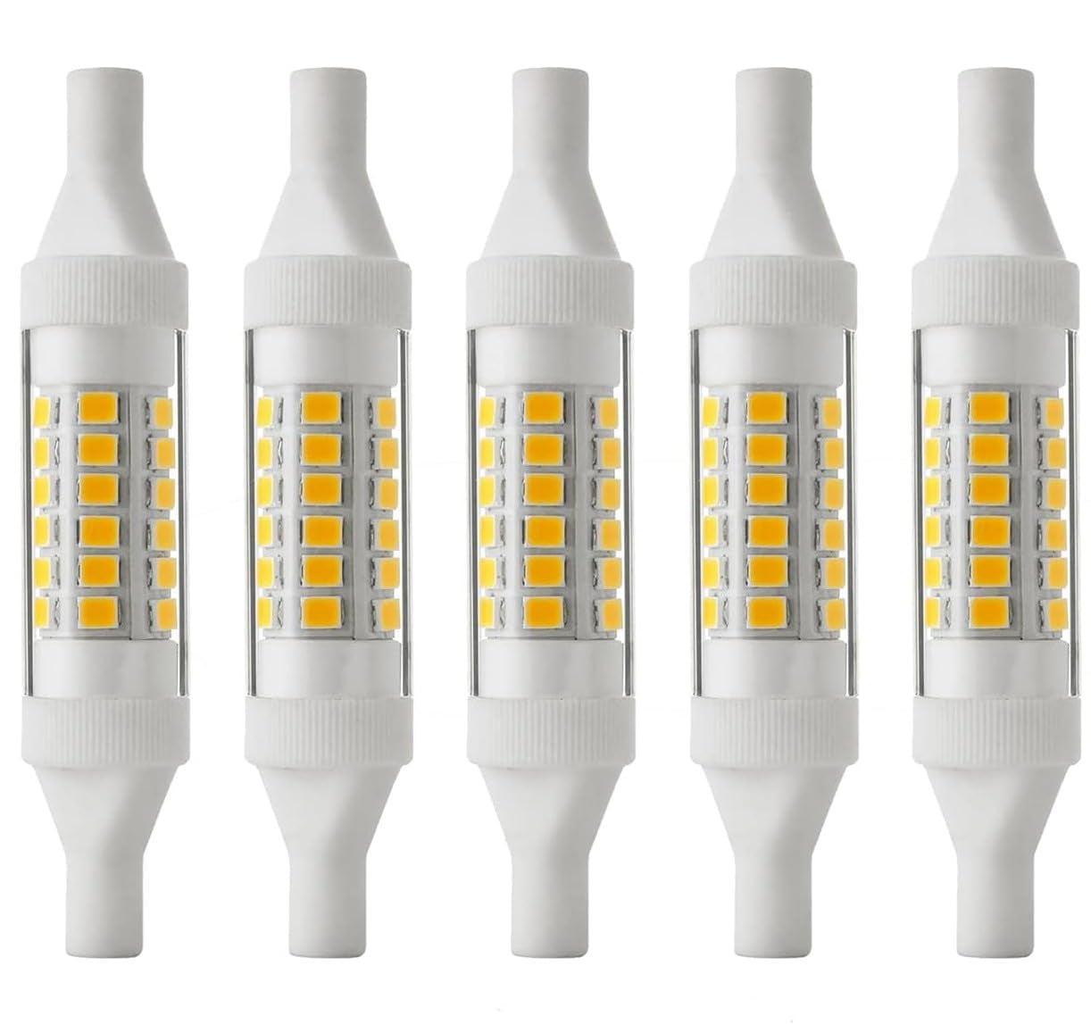 Diodesy- Pack of 5 R7S/LED/4.5W/78MM/T5/30K/CD2 R7S J Type Double Ended Flood Light 78mm, 4.5W (30W Halogen EQ), Non-Dimmable, 3000K Soft White, 370LM, LED Light for Work Security, Landscape Light, UL