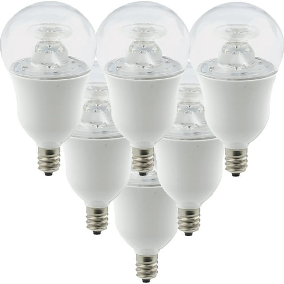 Diodesy- Pack of 6 A15/LED/6W/930 Candelabra LED Round Bulb, Ceiling Fan Light Bulb, Clear Dimmable Filament, Soft White 3000K, 6W (40W Equivalent), E12 Base, 450 Lumen, ETL Listed, Title-20 Compliant