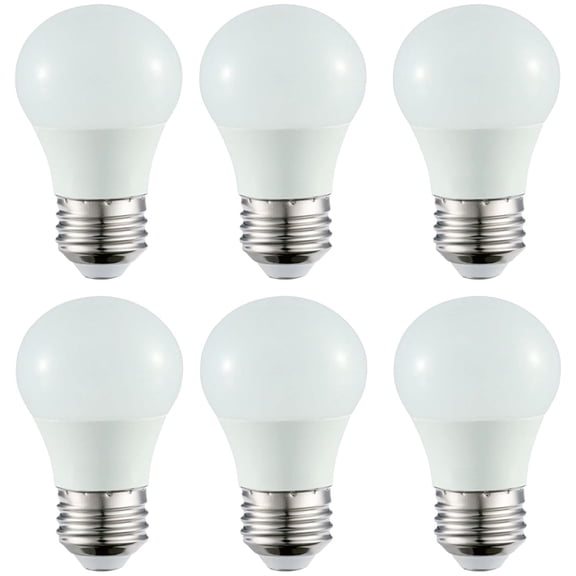 Diodesy- Pack of 6 A15/LED/6W/FR/50K LED Dimmable Bulb for Ceiling Fan, Refrigerator, Fixture and Desk Lamp, 5000K Bright White, 5.5W (40 Watts Equivalent), 450LM, Medium Base E26, Frosted Finish, UL