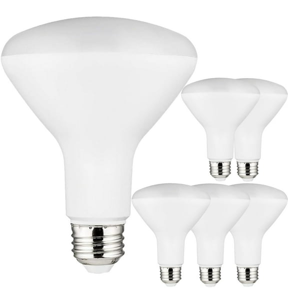 Diodesy- Pack of 6 BR30/LED/10.5W/40K BR30 LED Bulbs, Dimmable Indoor Flood-Light, 10.5 Watt (65W Equivalent), 4000K Cool White, 800 Lumens, Medium E26 Base, 25000 Lifetime Hours, Recessed Light Bulbs