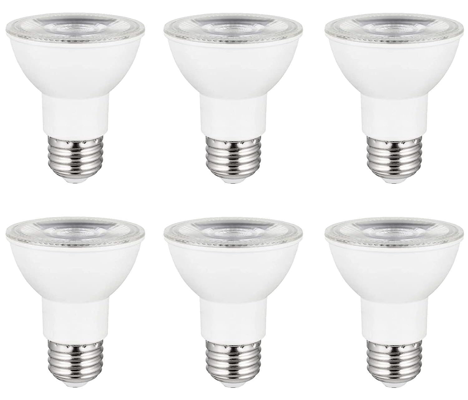 Diodesy- Pack of 6 PAR20/LED/8W/CRI90/50K PAR20 LED Long Neck Spotlight Bulb, 8 Watt (50W Halogen EQ), 5000K Bright White, CRI90, E26 Dimmable Indoor Outdoor Home Residential Wide Area Flood Light, UL