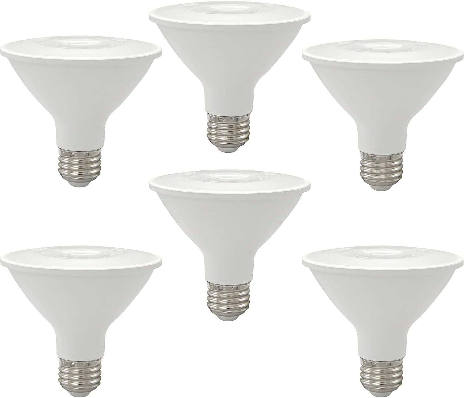 Diodesy- Pack of 6 PAR30/LED/9W/927/6PK PAR30 LED Short Neck Flood Light Bulb, 9W (75W Halogen EQ), 2700K Warm White, Dimmable, Long Lasting, High Brightness, E26 Reflector Light for Accent, Tracking