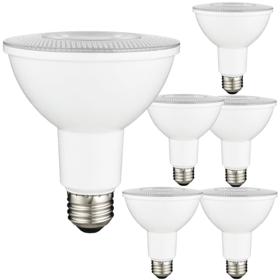 Diodesy- Pack of 6 PAR30LN/LED/9W/FL35/D/E/27K PAR30 Long Neck LED Flood Light Bulb, 9W (75-Watts EQ), Dimmable, 2700K Warm White, 850LM, Long Lasting E26 Light for Recessed Trim, Track, Accent, ETL