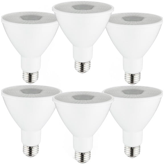 Diodesy- Pack of 6 PAR30LN/LED/9W/FL35/D/E/40K PAR30 Long Neck LED Flood Light Bulb, 9W (75-Watts EQ), Dimmable, 4000K Cool White, 850LM, Long Lasting E26 Light for Recessed Trim, Track, Accent, UL