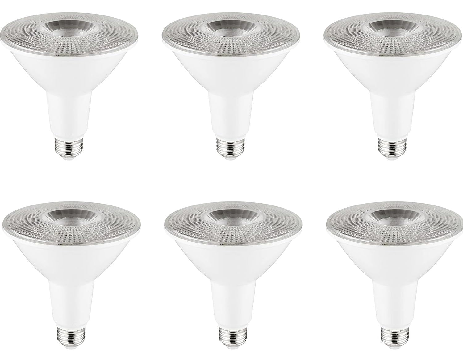 Diodesy- Pack of 6 PAR38/LED/15W/CRI90/40K PAR38 LED Flood Light Bulb, Long Neck Spotlight Bulb, 4000K Cool White, Dimmable, 15W (100W Halogen EQ), 1200LM, E26 Base Indoor and Outdoor Use, UL Listed