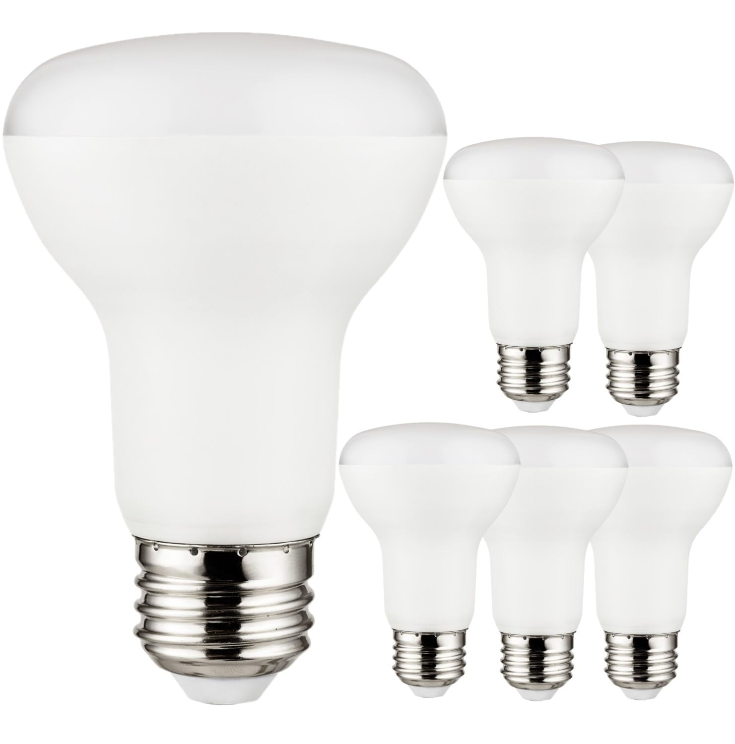 Diodesy- Pack of 6 R20/LED/8W/CRI90/27K LED R20 Reflector Light Bulb, 8 Watts (50W Equivalent), Dimmable, 2700K Warm White, Medium E26 Base, 525 Lumens, Flood Light for Recessed Can Use, UL Listed