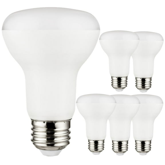 Diodesy- Pack of 6 R20/LED/8W/CRI90/27K LED R20 Reflector Light Bulb, 8 Watts (50W Equivalent), Dimmable, 2700K Warm White, Medium E26 Base, 525 Lumens, Flood Light for Recessed Can Use, UL Listed