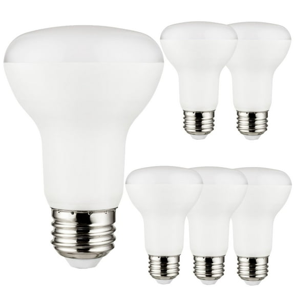 Diodesy- Pack of 6 R20/LED/8W/CRI90/50K LED R20 Reflector Light Bulb, 8 Watts (50W Equivalent), Dimmable, 5000K Bright White, Medium E26 Base, 525 Lumens, Flood Light for Recessed Can Use, UL Listed