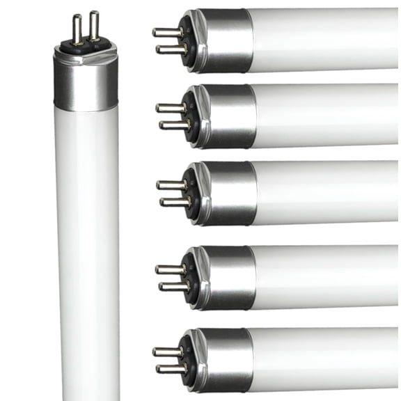 Diodesy- Pack of 6 T5/LED/BPD/4?/25W/40K T5 High Output LED Ballast Bypass Tube Light, Shatterproof Dual-End Powered, F54T5/HO Fluorescent Replacement, 4000K Cool White, 25W, 3500LM, G5 Mini Base, UL