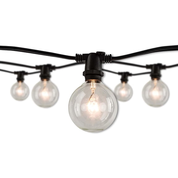 Diodesy- Pack of 4 STRING10/E12/BLACK 14Ft Pendant Hanging String Light, 10 Socket w/Black Cord, G16 Base for Porch/Patio/Decor, 11 Watts, ETL Listed