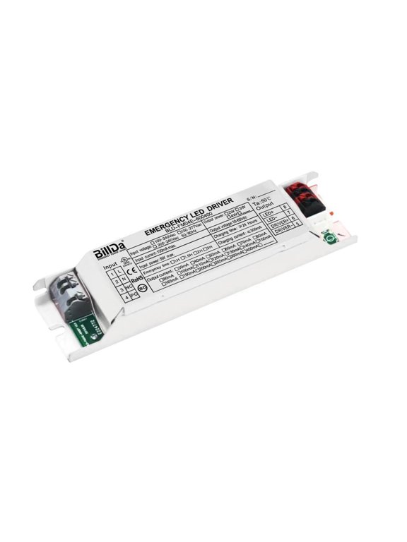 - SF/EM/LN/4W LED Emergency Driver, 120-277 Volts, UL Listed, Rechargeable Backup Battery, 4 Watts, Fit for Commercial Fixture, for LED Troffer/Panel/Tubes White