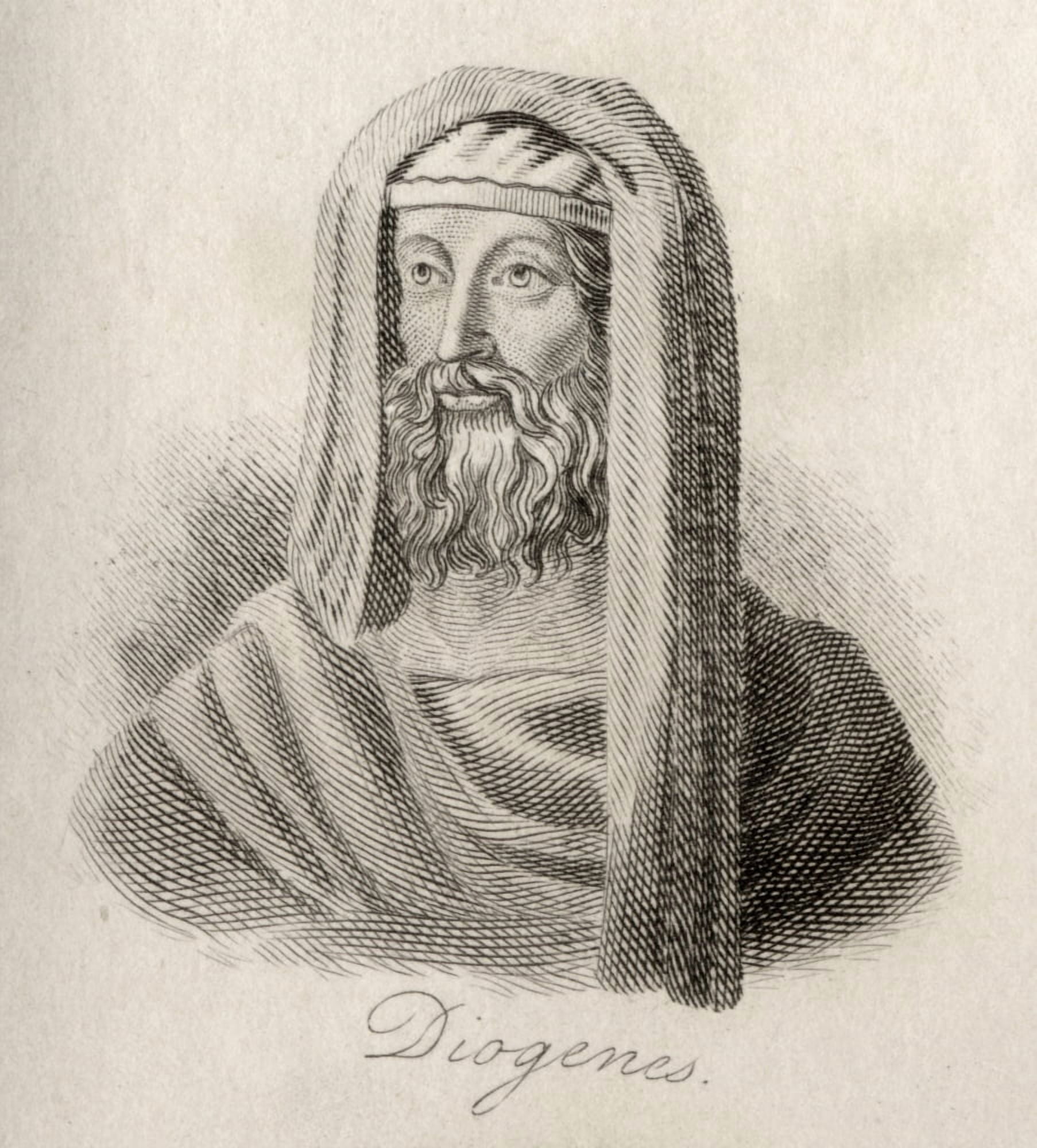 Diogenes Of Sinope D C320 Bc Greek PhilosopherEngraved By JWCook Canvas Art - Ken Welsh Design Pics (26 x 28)