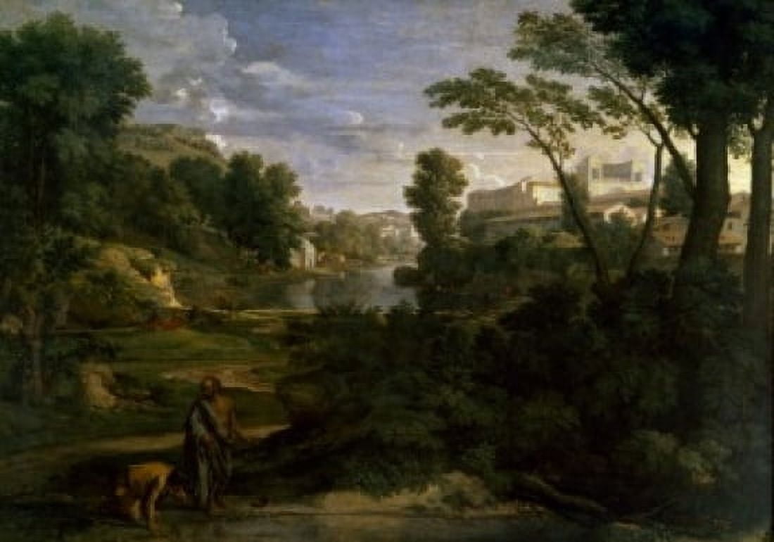 Diogenes Throwing Away his Bowl by Nicolas Poussin (1594-1665) France Paris Musee du Louvre Canvas Art - Nicolas Poussin (24 x 36)
