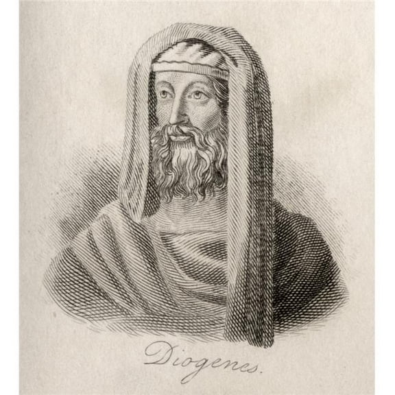 Diogenes of Sinope D. C.320 Bc Greek Philosopher Engraved by J.W.Cook Poster Print - 13 x 14