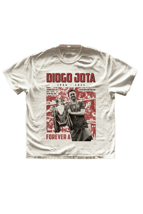 Diogo Jota Tribute Poster “Forever a Red” T-Shirt – Unisex Football Fan Tee for Men & Women – Inspired Cotton Shirt