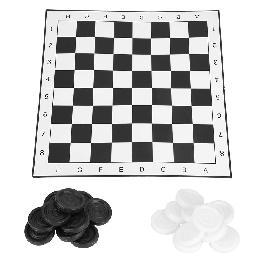 Dioiche Checkers Set, Portable STF9 Plastic International Checkers