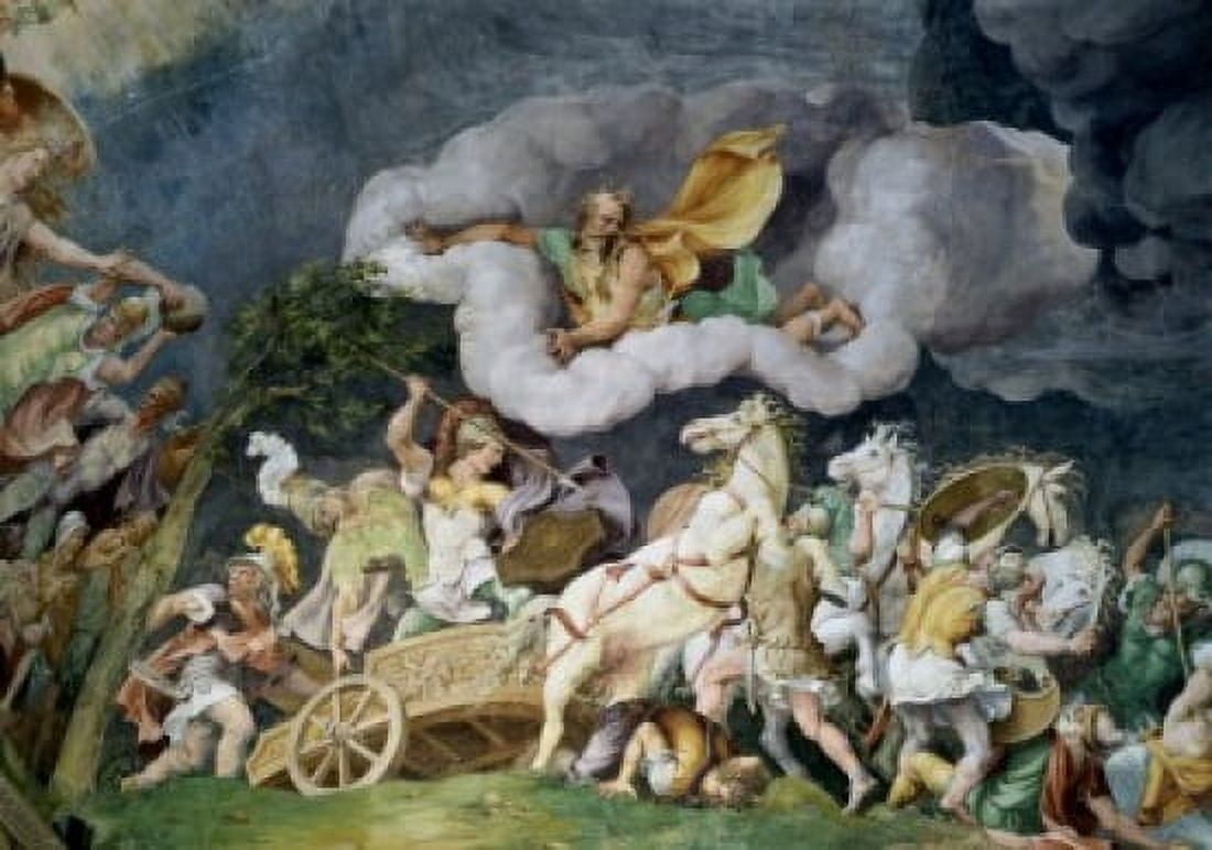 Diomede Uccide Tideo Giulio Romano (1492-1546Italian) Palazzo Ducale Mantua Canvas Art - Giulio Romano (18 x 24)