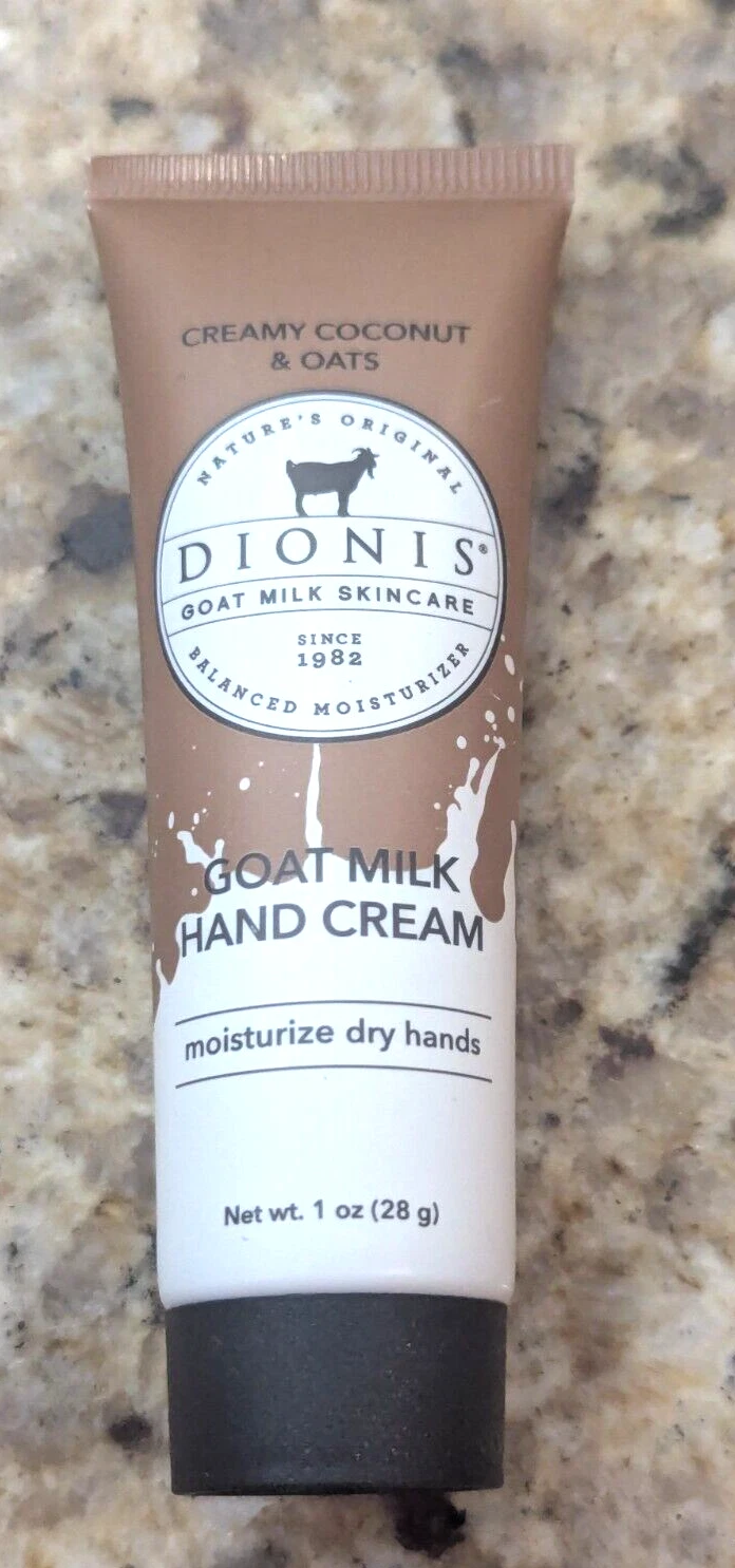 Dionis Goat Milk Creamy Coconut & Oats Scented Hand Cream Travel Size 1 Oz