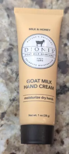 Dionis Goat Milk Milk & Honey Scented Hand Cream Travel Size 1 Oz
