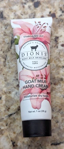 Dionis Goat Milk Stargazer Lily Scented Hand Cream Travel Size 1 Oz
