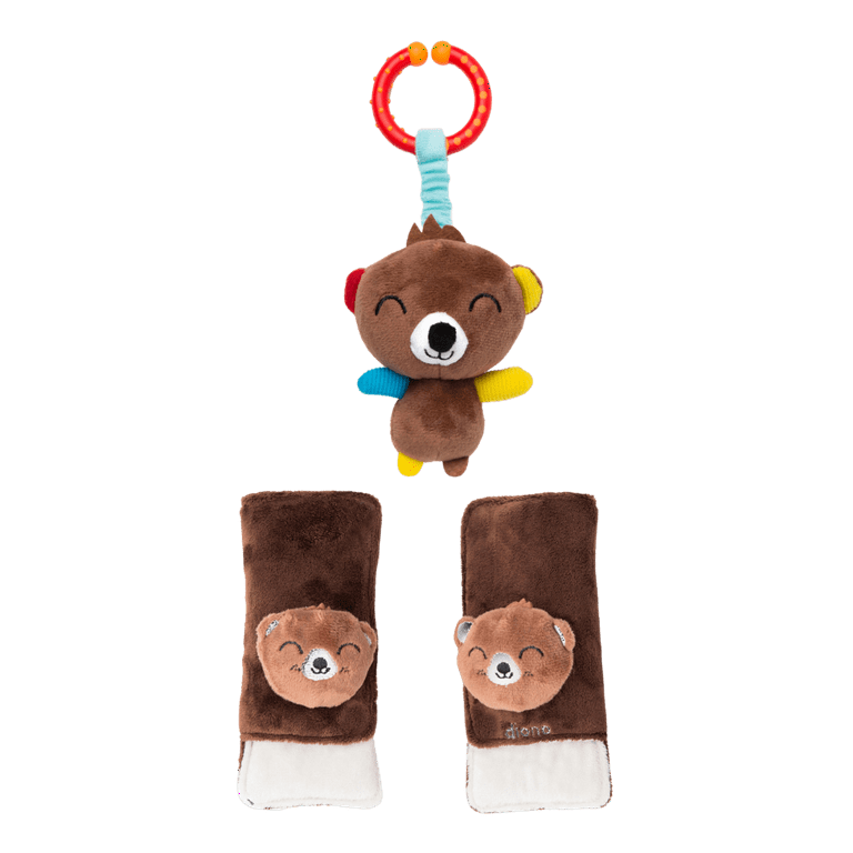 Diono Baby Harness Straps Character Toy 2 Pack Shoulder Pads Bear