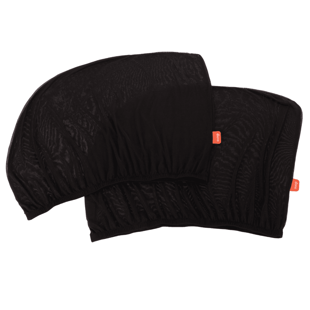 Diono Breeze 'N Shade Universal Fit Breathable Rear Side Window Sun Shades 2 Pack, Black