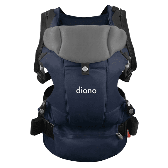 Diono Carus Essentials 3-in-1 Baby Carrier, Ergonomic Front and Back Carry, Navy