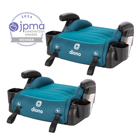 Diono Connect3 RXT Backless Booster, Pack of 2, Slim Fit 3-Across, Blue Razz Ice