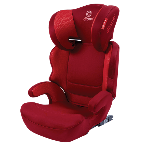 Diono Everett NXT Latch Slim Fit Lightweight Booster Car Seat, Red