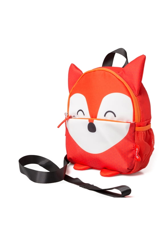 Fox Character Toddler Safety Harness Backpack with Leash, Red