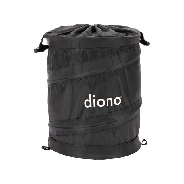 Diono Pop Up Portable Car Trash Bin Basket, Leak Proof and Water Resistant, Black