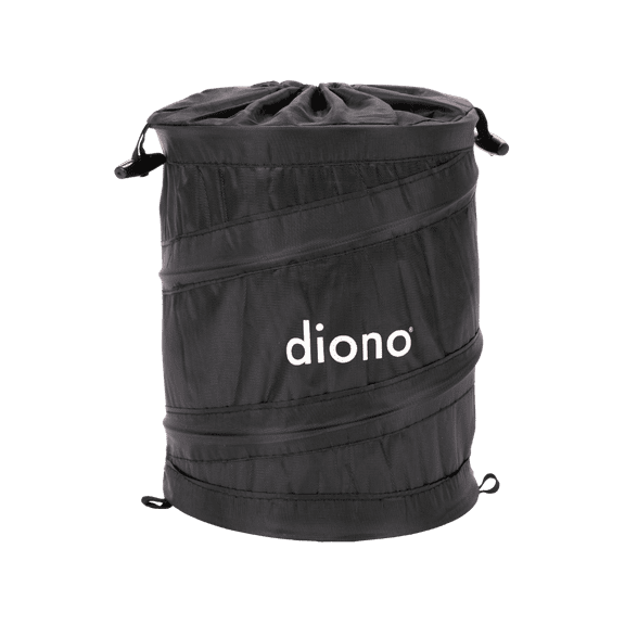 Diono Pop Up Portable Car Trash Bin Basket, Leak Proof and Water Resistant, Black