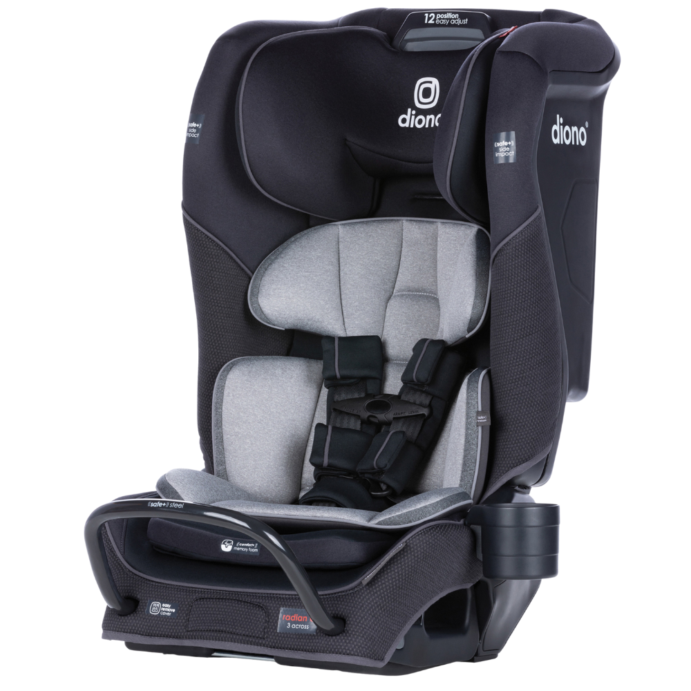 Diono Radian 3QX SafePlus All-in-One Convertible Car Seat, Slim Fit 3 Across, Black - image 1 of 10